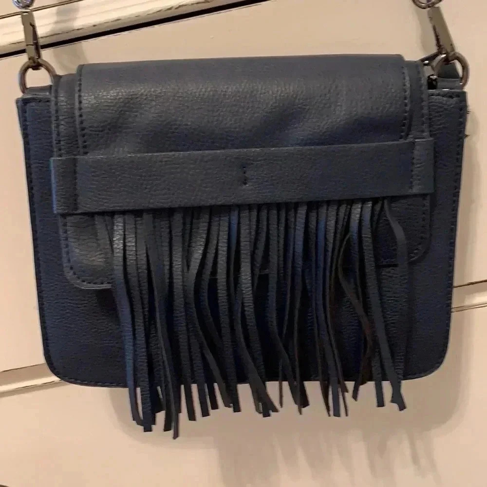 Urban Expressions Cross Body Navy Fringe